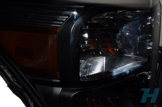 2013 Ford Superduty Black & Chrome Headlights Smoked