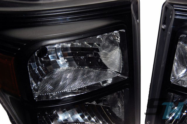 2015 Ford Superduty Black Chrome SmokedPainted Headlamps Package